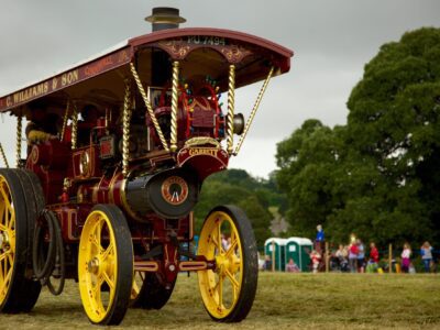 Image of steam powered road engine